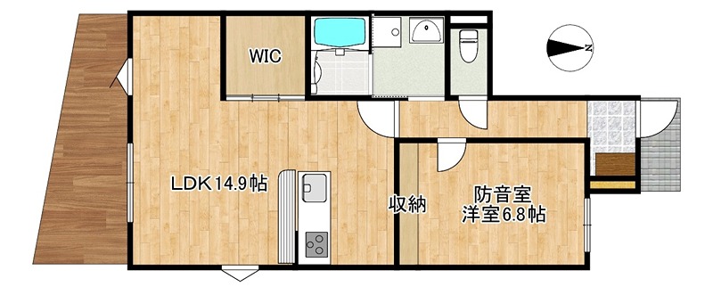 Vessell堤町（防音室） 間取り