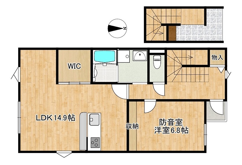 Vessell堤町（防音室） 間取り