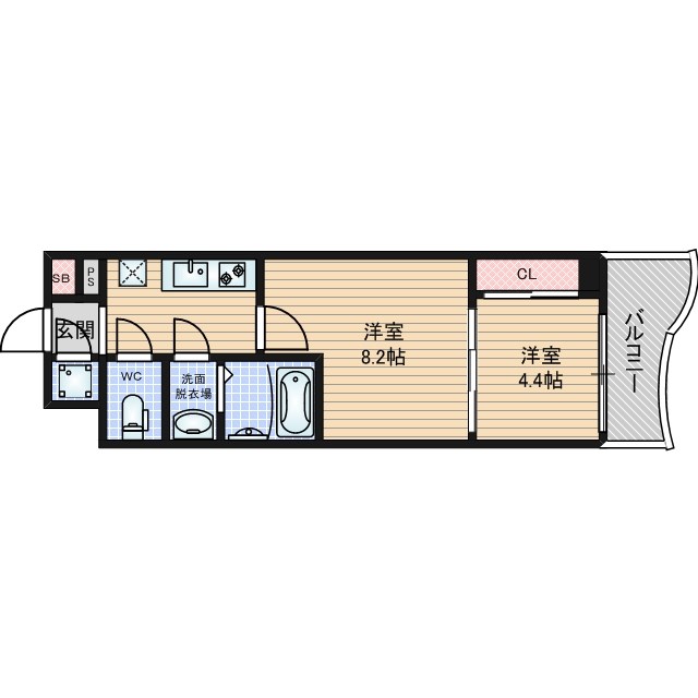 エグゼ難波東 間取り