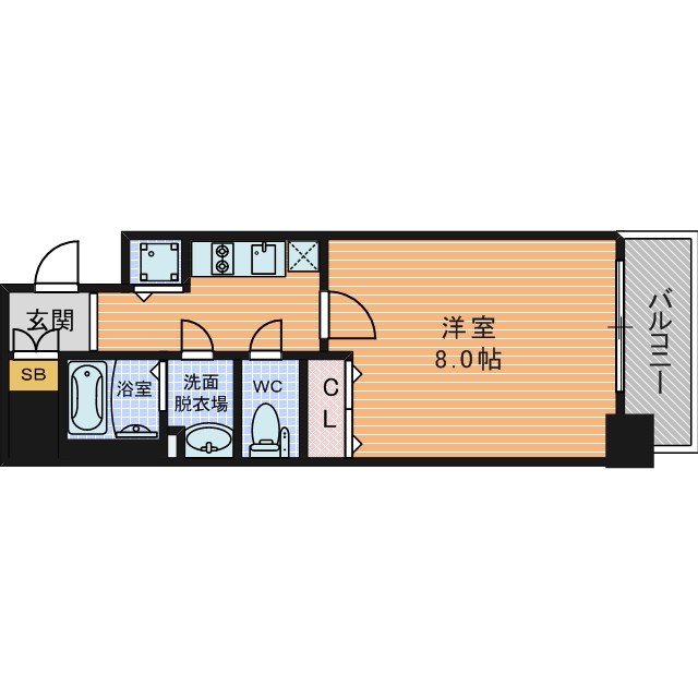 ジアコスモ谷町四丁目 間取り