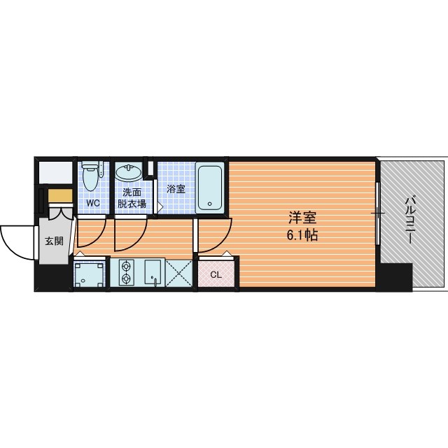 プレサンス南森町駅前 間取り