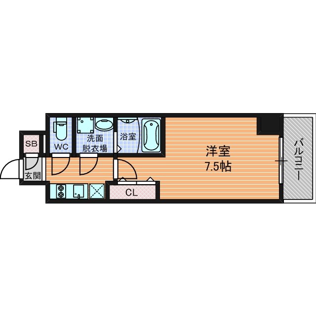 エスリード心斎橋ＬＵＸＵＥ 間取り