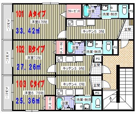 ＡＫＩコーポⅢ 間取り