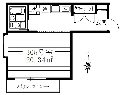 パールハイツ田園調布 ３０５号室 間取り