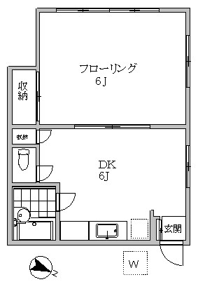 森荘 202号室 間取り