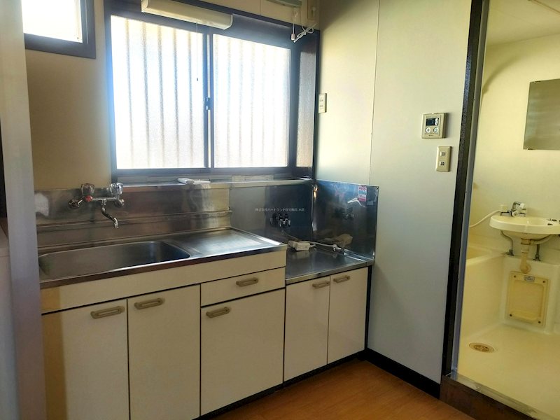 ガス2口置くタイプです。 森荘 キッチン