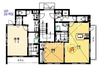 プラージュ田園調布 102号室 間取り