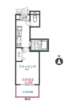 Ｊフラット 101号室 間取り
