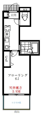 Ｊフラット 103号室 間取り