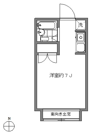 ハウス２４  ２０３号室 間取り