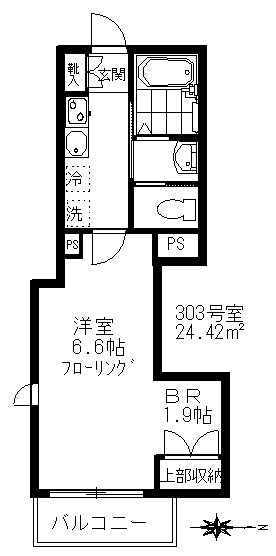 アルソーレⅡ ３０３号室 間取り