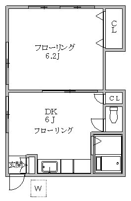 森荘 201号室 間取り