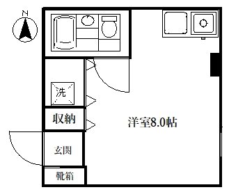 PFポイント  301号室 間取り