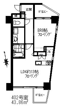 BREEZE　TERRACE　奥沢 402号室 間取り
