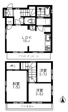 奥沢3丁目S邸定期借家 間取り