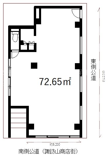 PFポイント１階店舗事務所 間取り