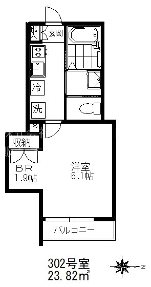 アルソーレⅡ 302号室 間取り