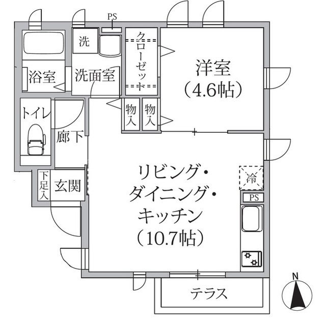 Arc奥沢 B0103号室 間取り