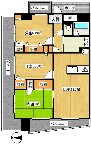 エミネンスラルジュ大倉山 間取り図