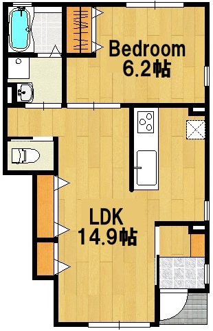 アウル壱番館 102号室 間取り