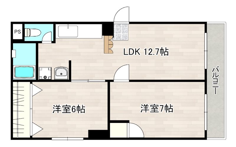 ヒカリコーポ   202号室 間取り