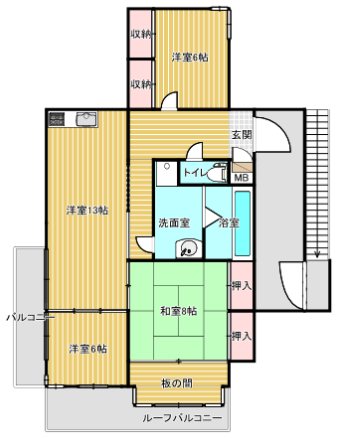 サンシャイン二本木 間取り図
