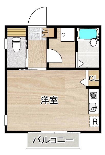 サンハイツ 201号室 間取り