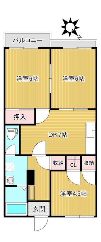 メゾン・ラ・メール 202号室 間取り