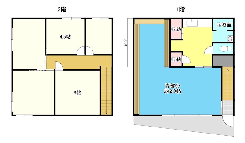 馬場5丁目店舗戸建て 間取り図