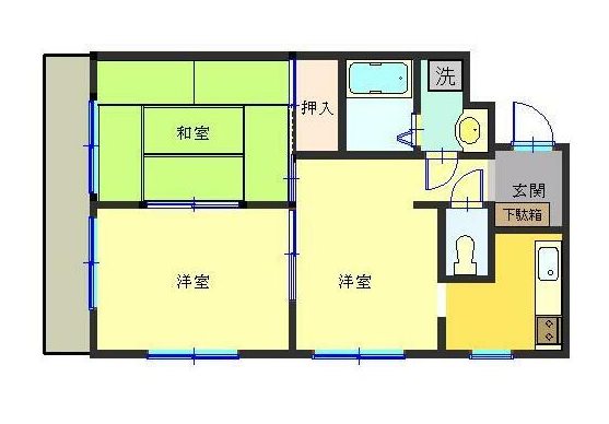 佐久間サンライズマンションA 201号室 間取り