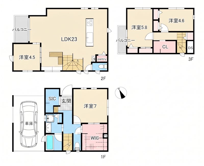 経堂２－１２－１３戸建 間取り