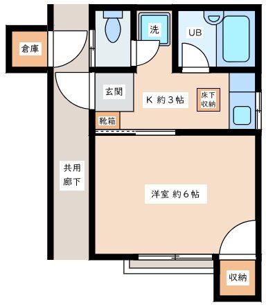 大平荘 １０２号室 間取り