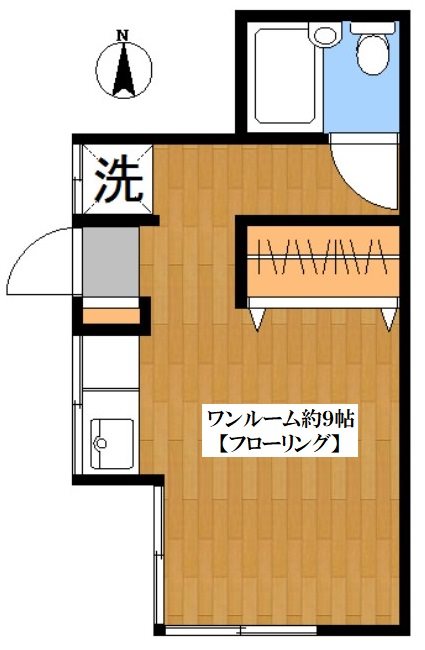 北沢館 １１号室 間取り
