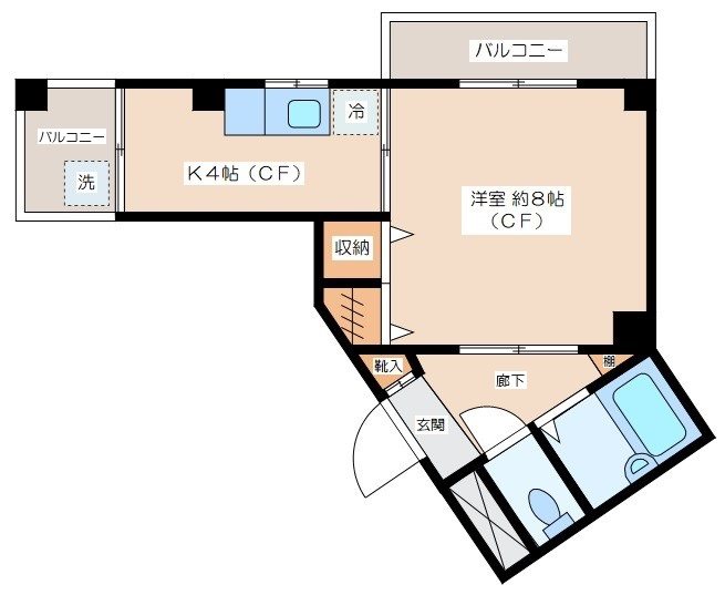 第５ヴィラナカマス ２０１号室 間取り