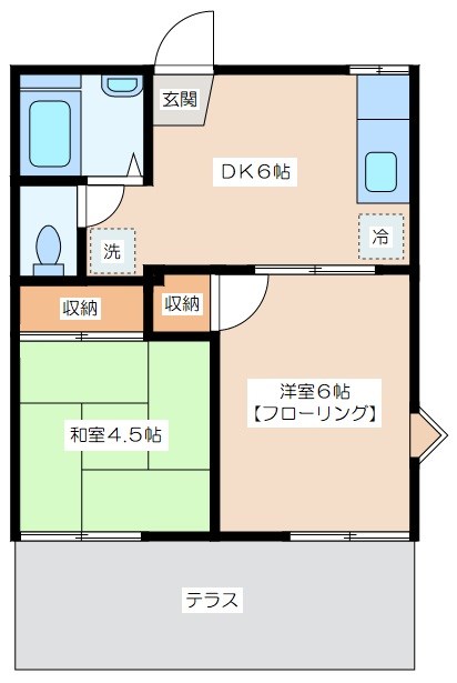 ハイツさくら 101号室 間取り