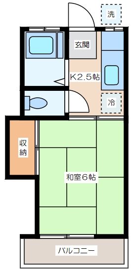 森橋アパート ２０３号室 間取り