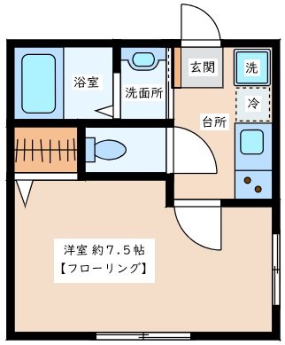MILLCREEK梅丘 ２０１号室 間取り