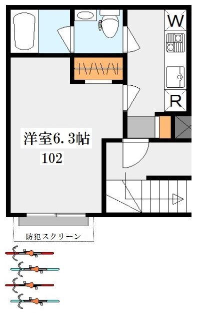 HOUSING STAGE 三軒茶屋 102号室 間取り