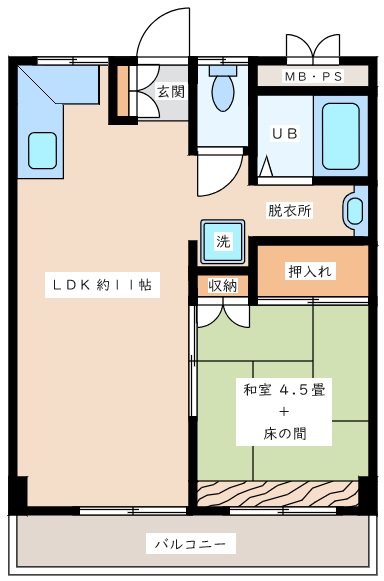 ファミーユハイム ２０６号室 間取り