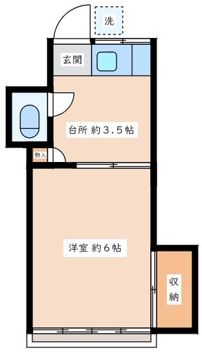 第二千歳荘 １６号室 間取り