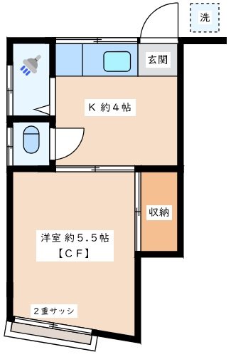 第二千歳荘 18号室 間取り