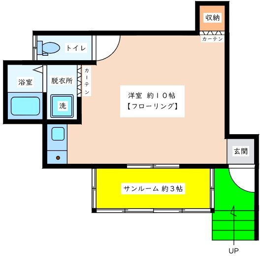 アルパ成城（別棟） 1-A号室 間取り