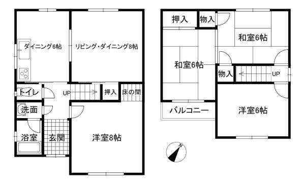 奈良県北葛城郡上牧町米山台３丁目 間取り