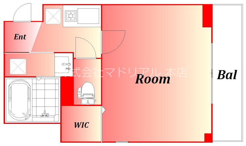フローレスタナカ 402号室 間取り