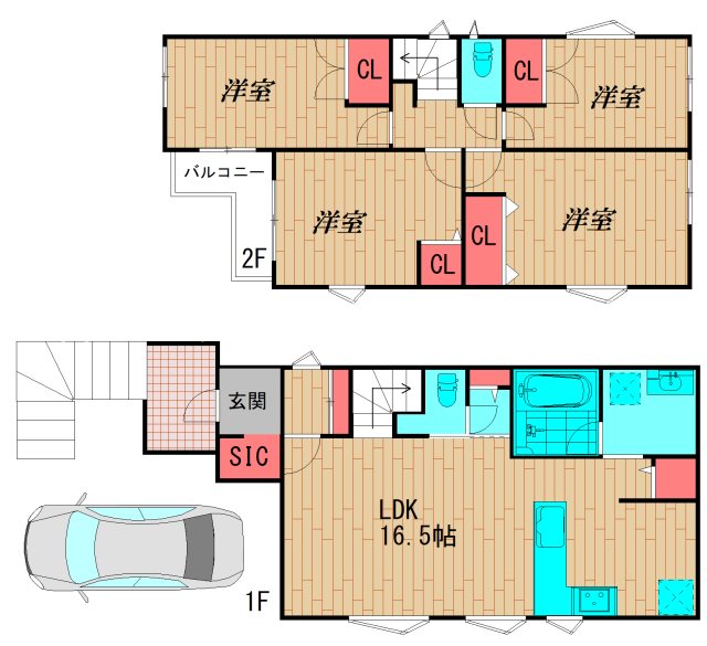 つくしが丘戸建 間取り図