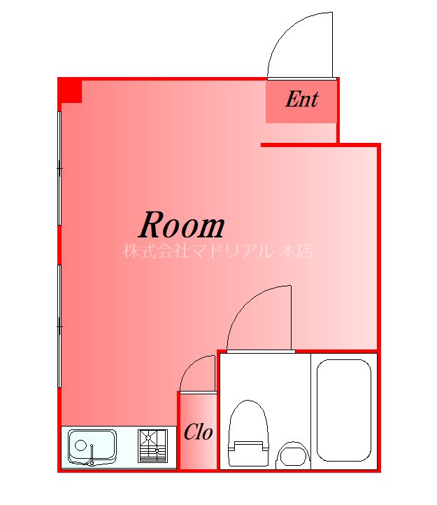 樫山ビル若葉荘 208号室 間取り