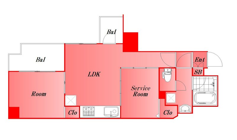 ル・リオン南大井  101号室 間取り