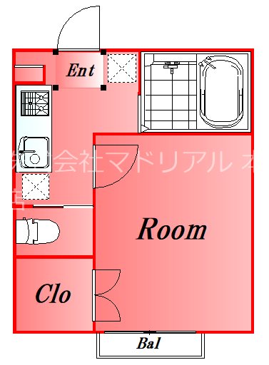 Le Mars 201号室 間取り