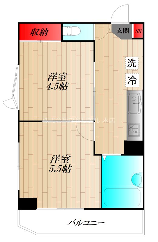 プラザロイヤル  203号室 間取り