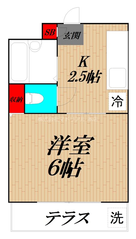 アブニール大森 202号室 間取り